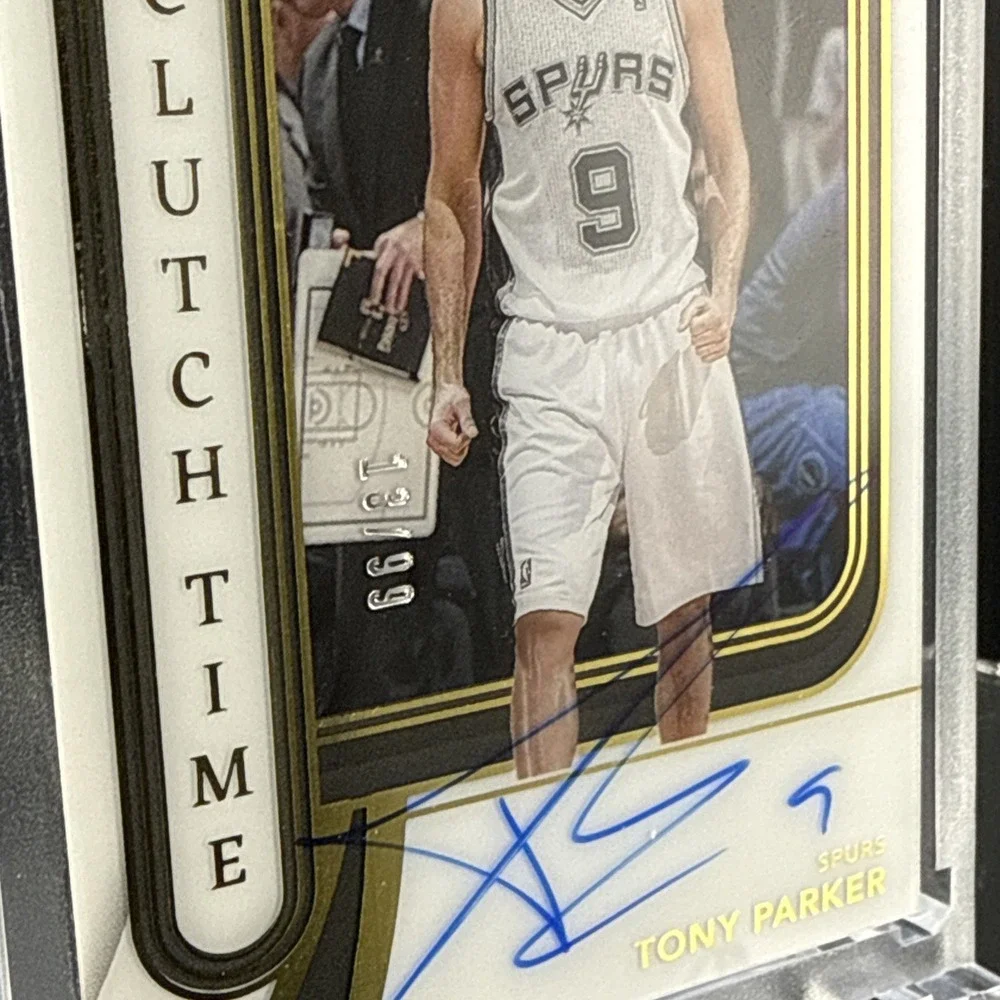 2023-24 Immaculate Tony Parker Clutch Time Signatures /99 Auto Spurs HOF